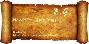 Morár György névjegykártya